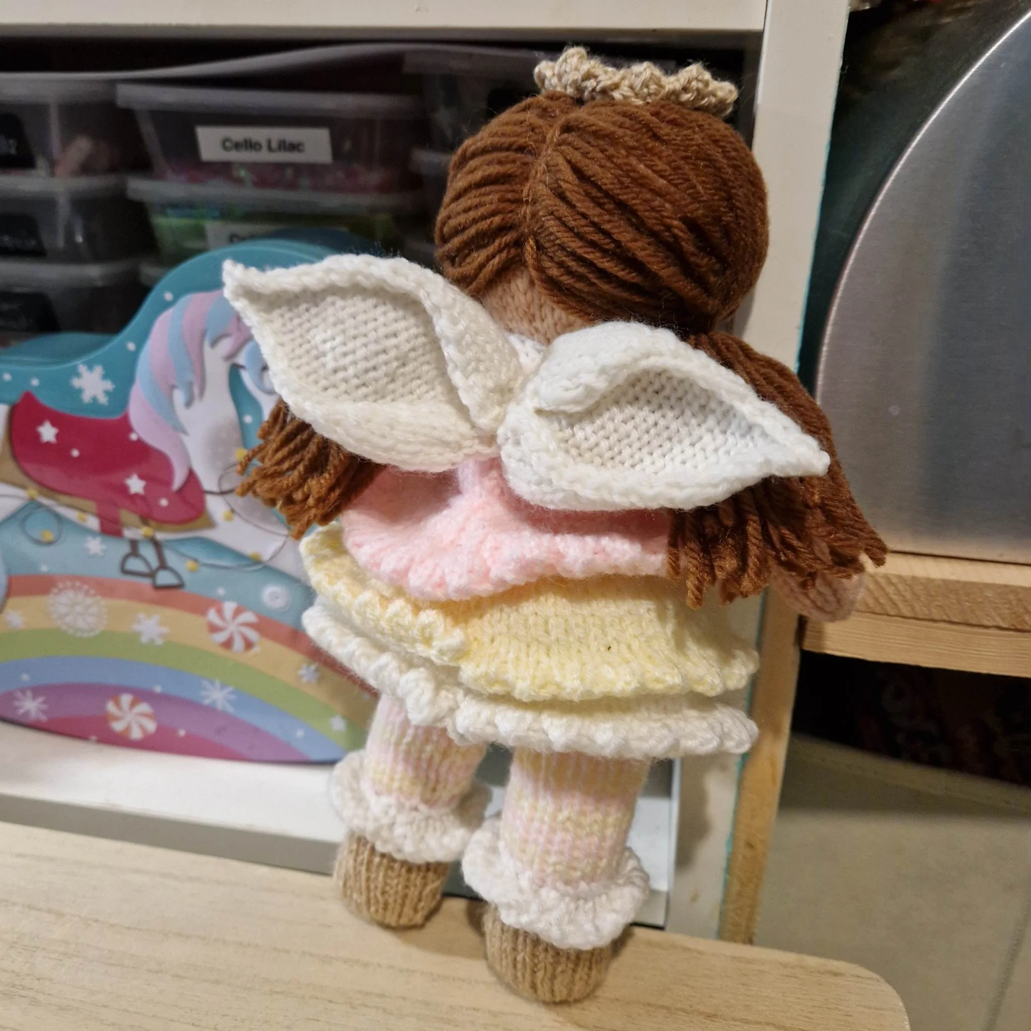 Christmas Fairy Knitting Pattern – Flat-Knit Fairy Doll PDF, Beginner Friendly