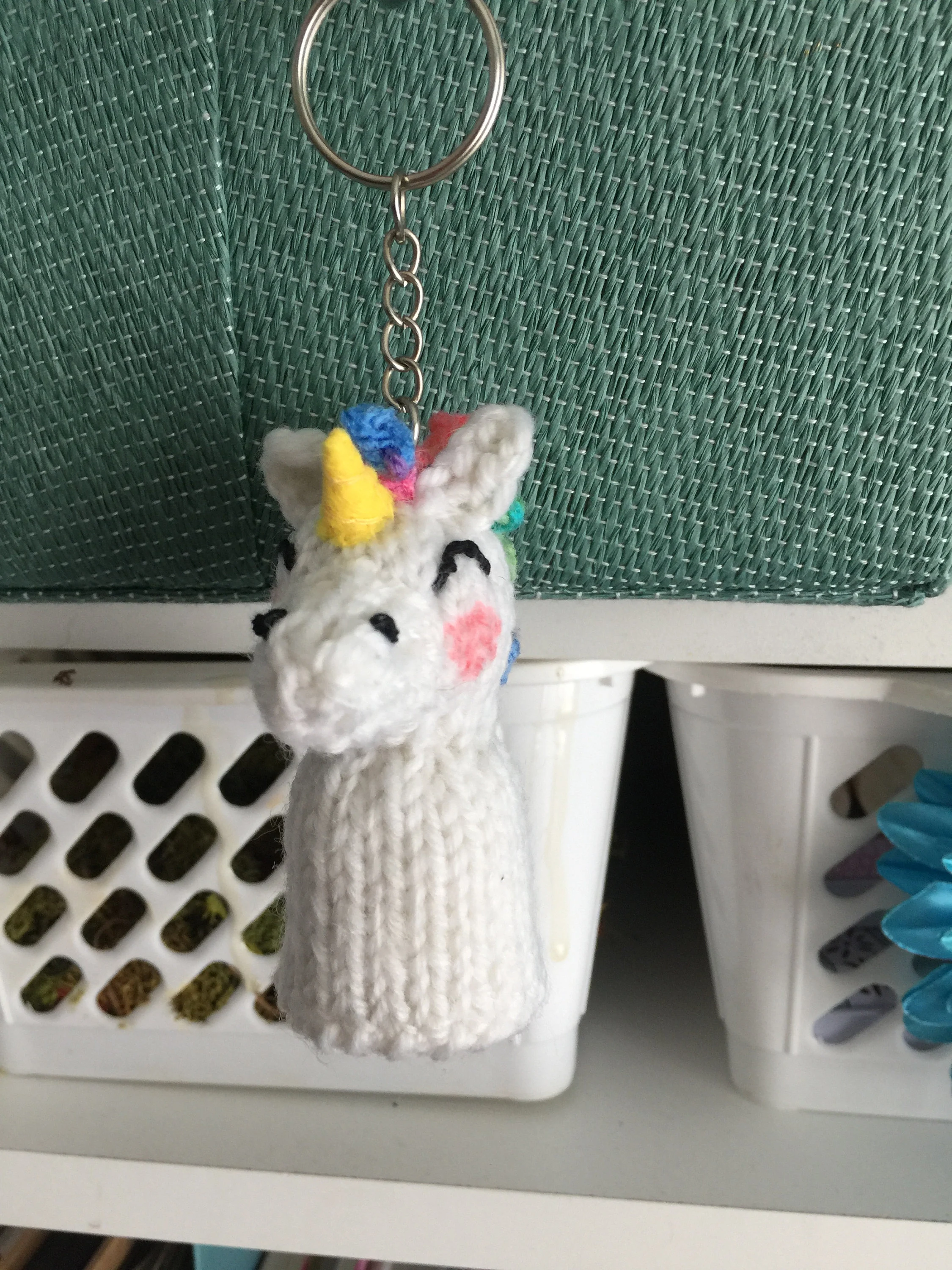Mini Unicorn Keyring Knitting Pattern – Flat-Knit Tiny Unicorn PDF, Easy Cute Plush