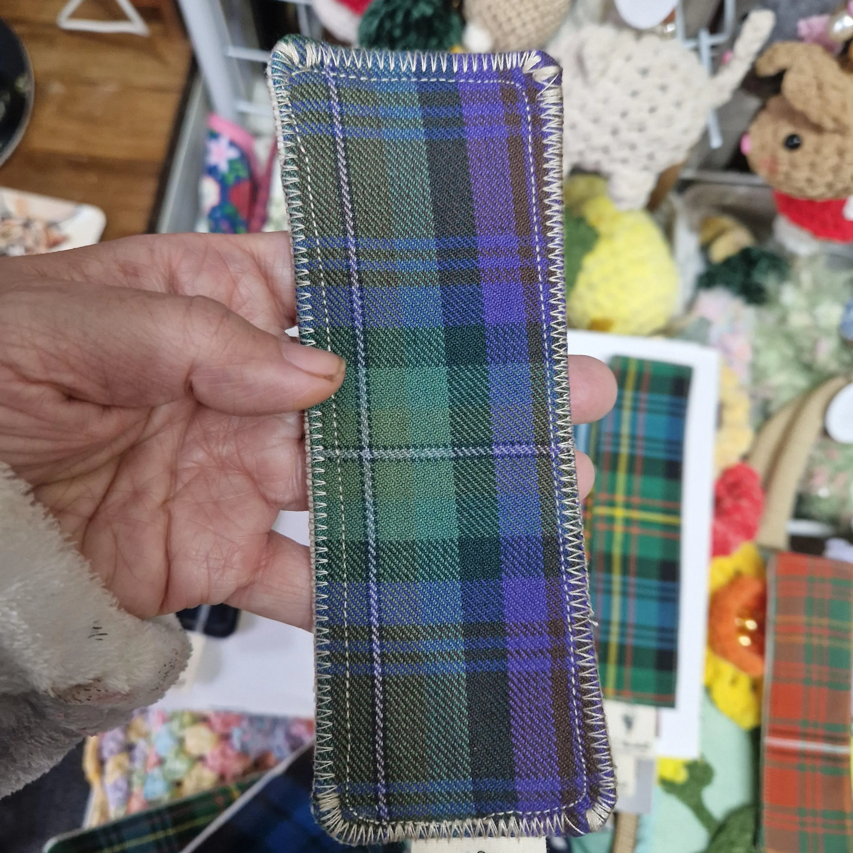 Handmade Tartan Bookmark – Real Wool Felt Bookmark – Scottish Gift – Recycled Kilt Fabric – Book Lover Gift – Made in Scotland