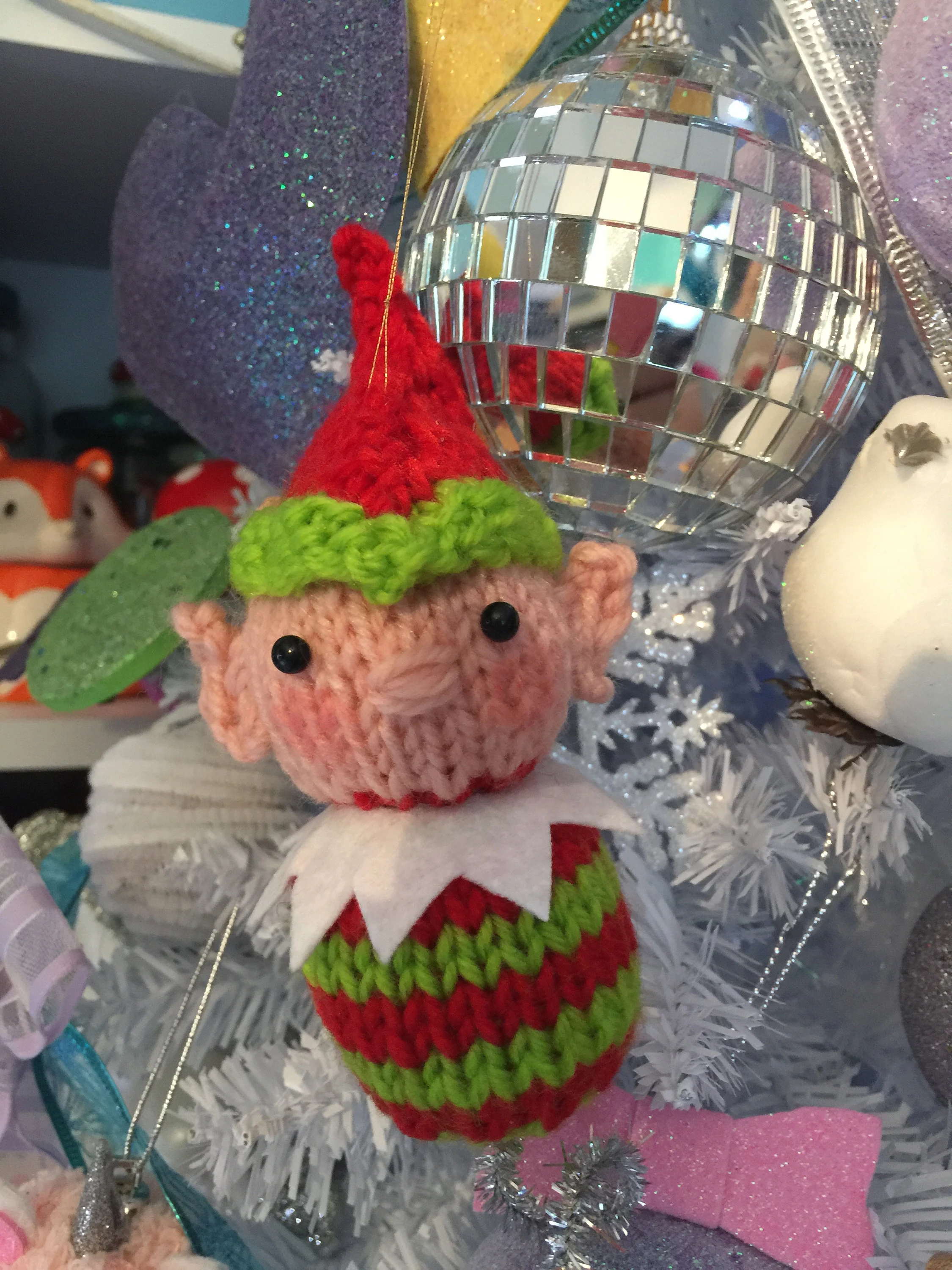 🎄 Christmas Elf Ornament Knitting Pattern – PDF digital download