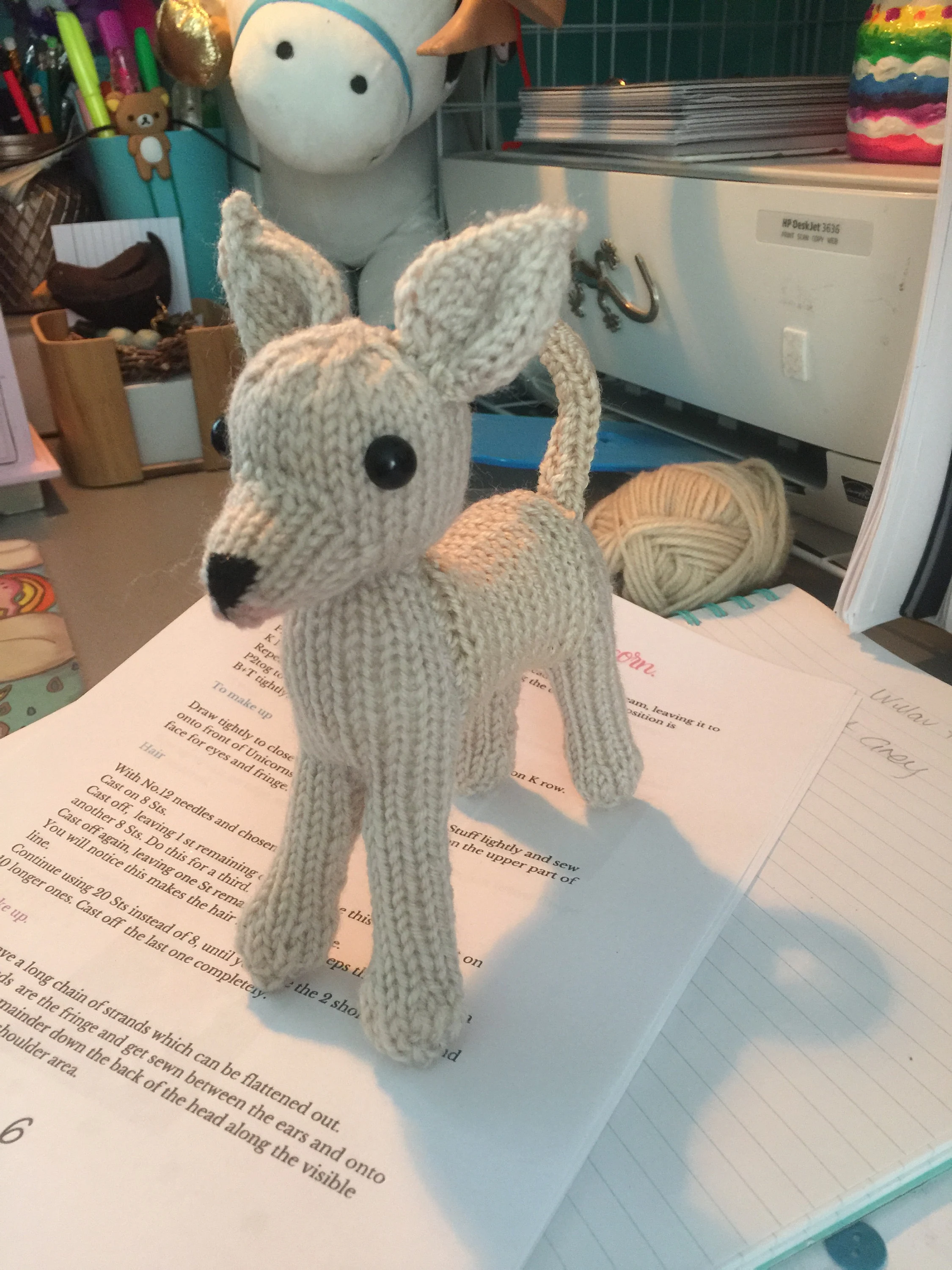 Chico the Chihuahua Knitting Pattern – Easy Flat Knit Plush Toy – DIY Chihuahua PDF Tutorial