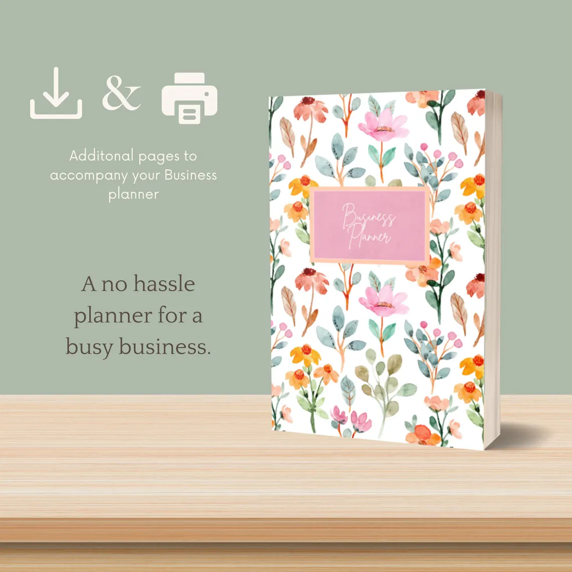 Add-On Package (Spring Floral Business Planner)  Spring Floral Business Planner Add-On Package | Printable PDF Sales, Inventory, Tax & Branding Pages