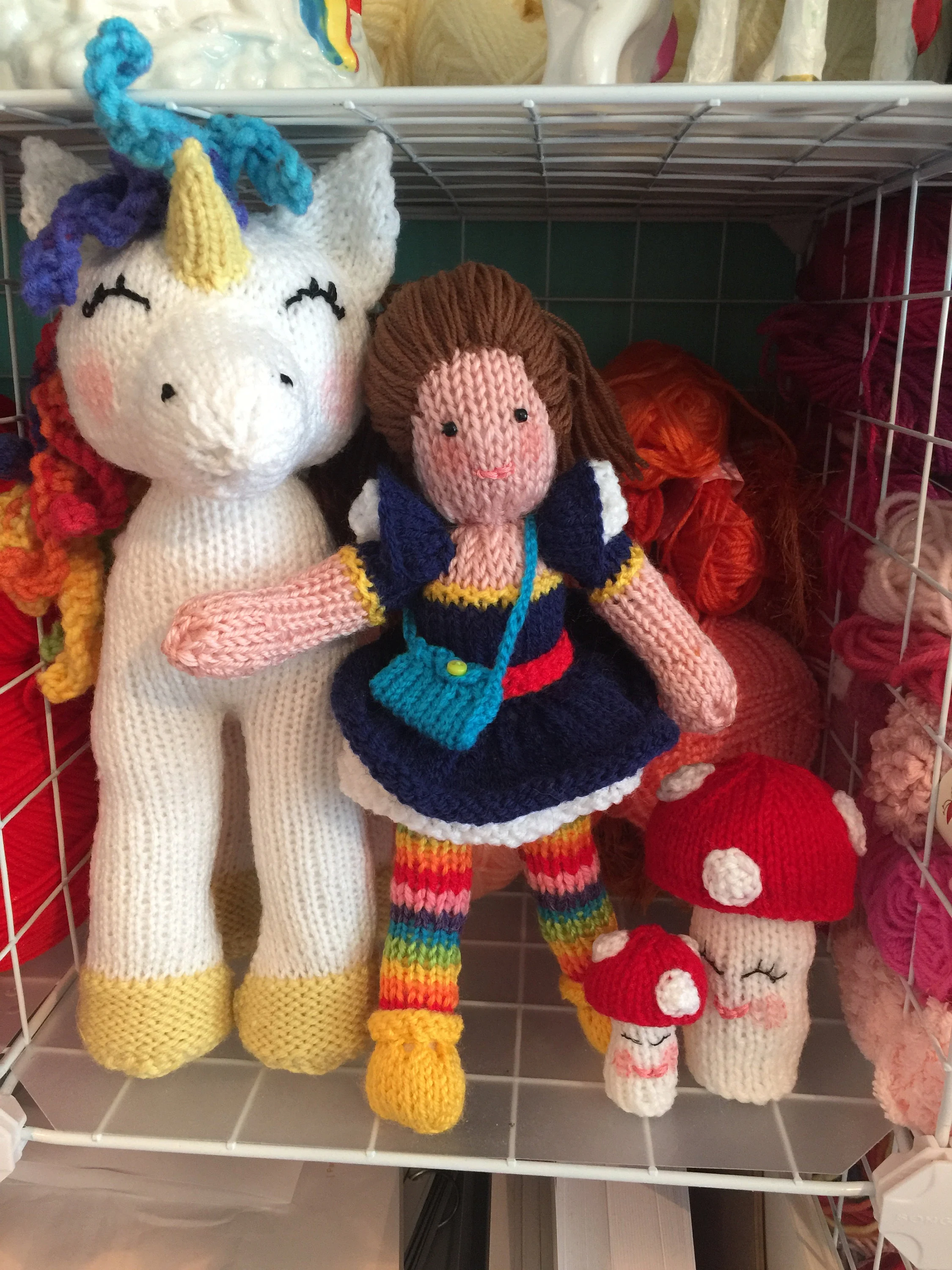 Mother & Baby Toadstool Knitting Pattern – Flat-Knit Mushroom Pair PDF, Easy Cute Plush