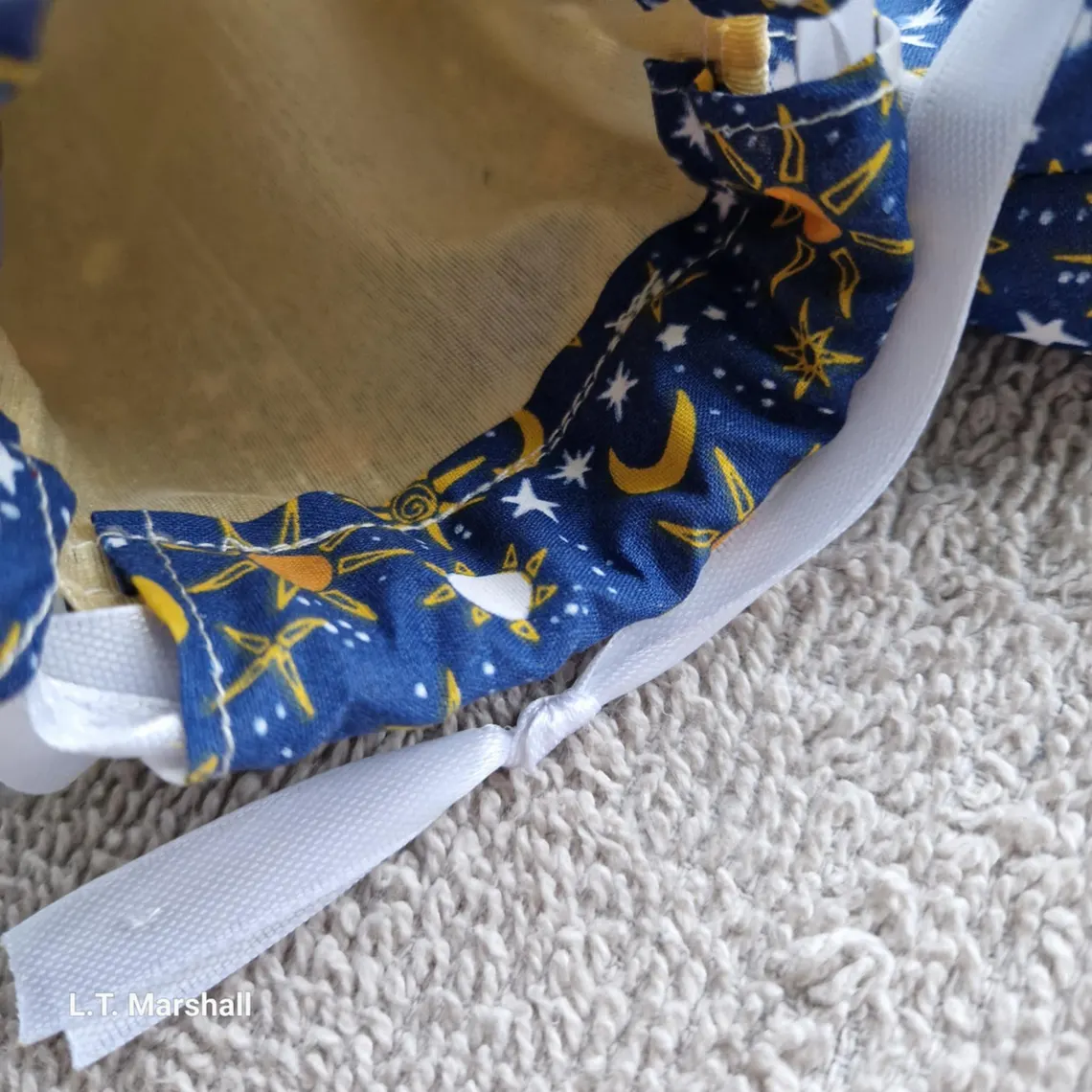 Tarot Card and Gemstone Carrier Bag Set | Drawstring Pouch Duo with Celestial Motif