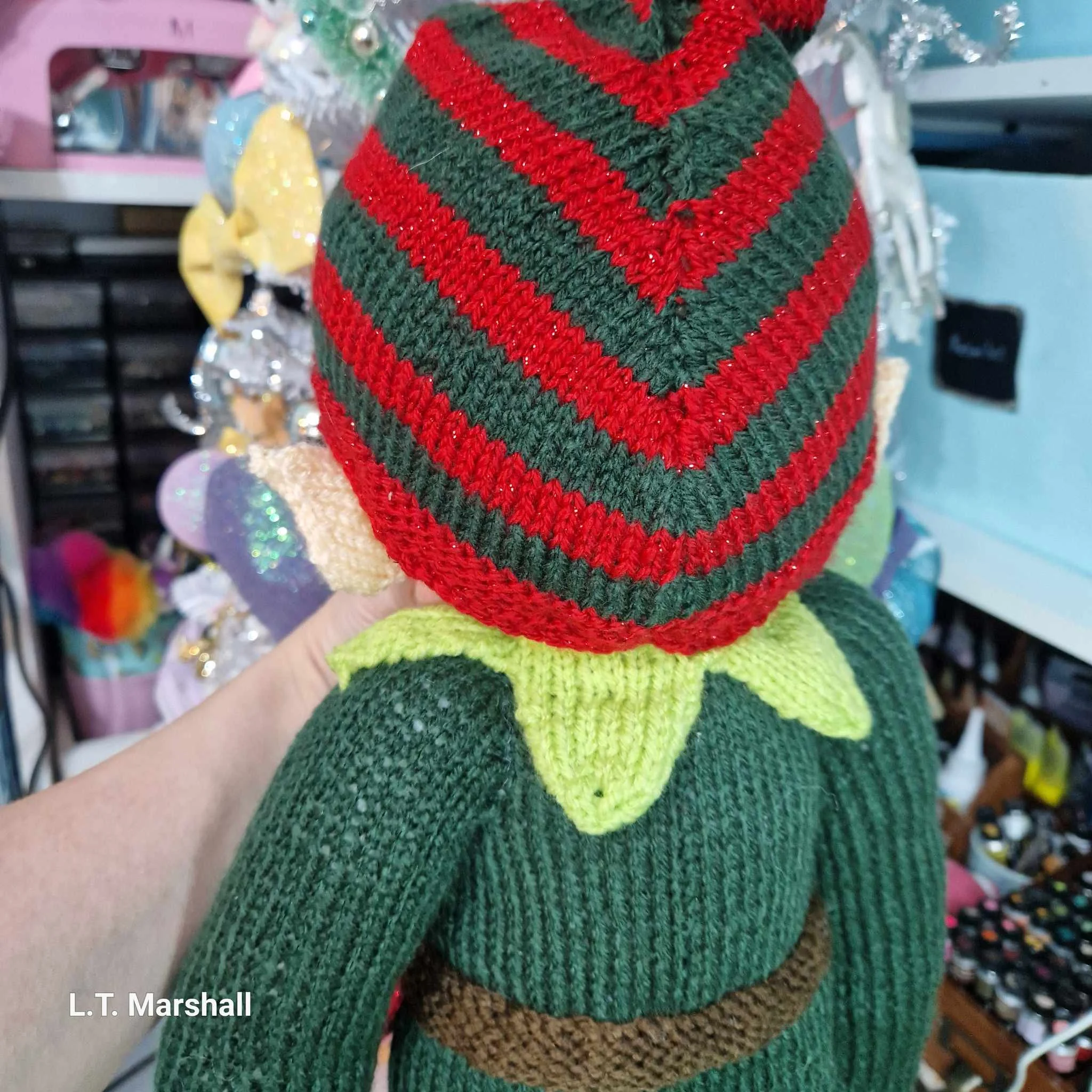 Giant Buddy the Elf Knitting Pattern | 25 Inch Tall Christmas Toy | DIY Elf Plush PDF | Easy Flat Knit Pattern