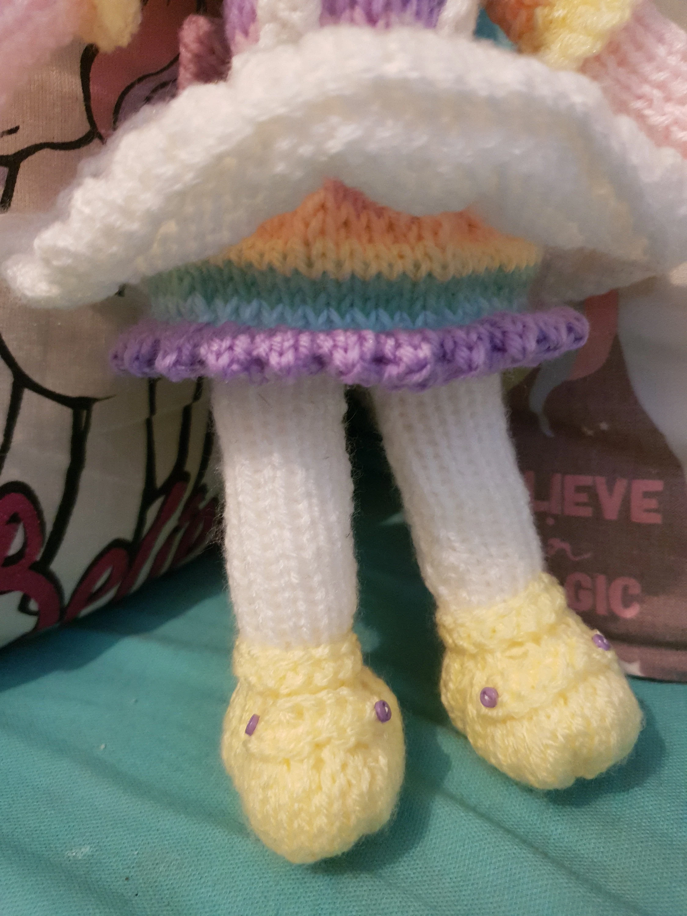 Pastel Unicorn Doll Knitting Pattern – Flat-Knit Unicorn Doll PDF, Easy Cute Plush