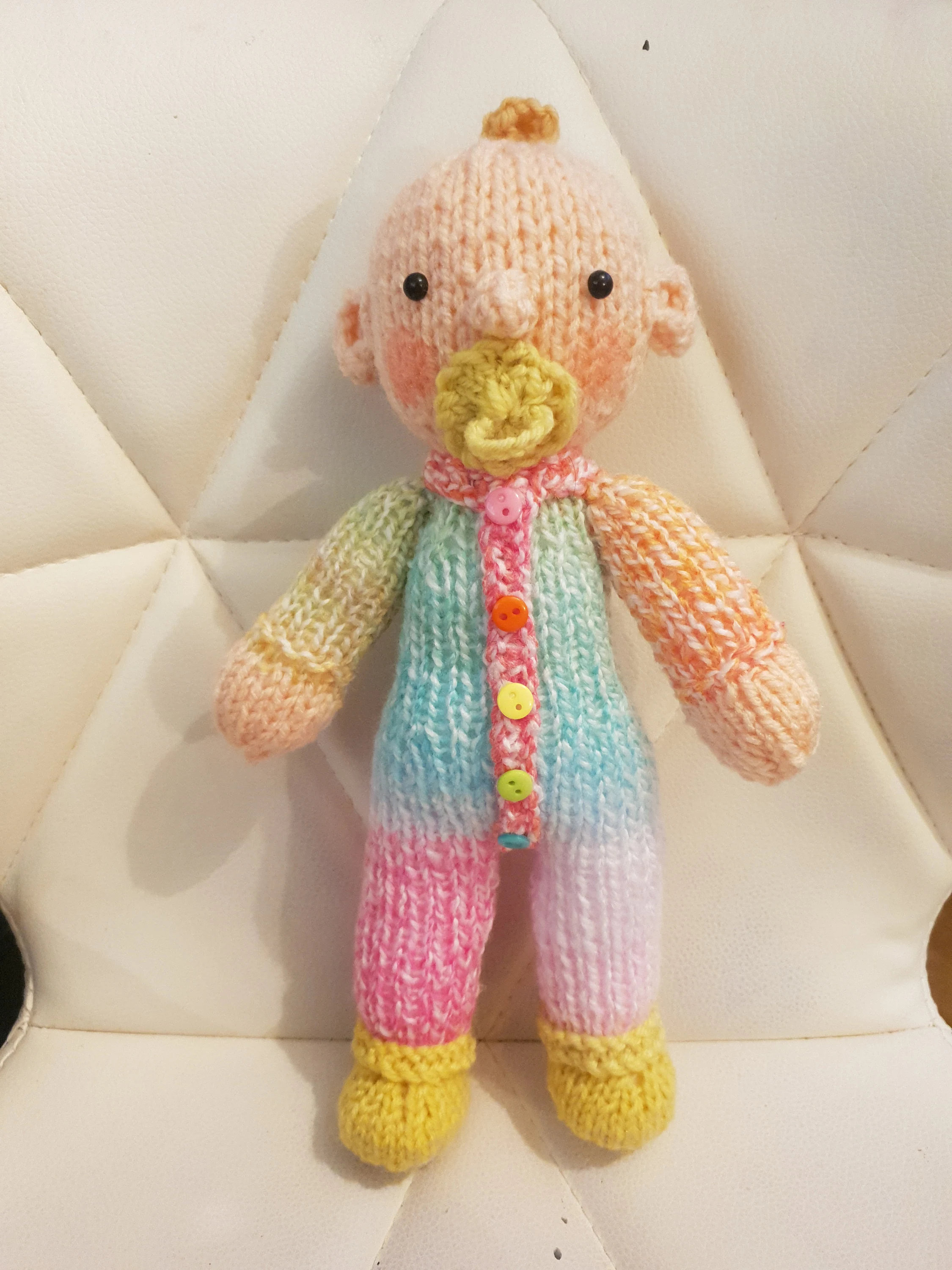 Cutie Baby Doll Knitted Pattern – Flat-Knit Baby Doll PDF, Easy Cute Plush