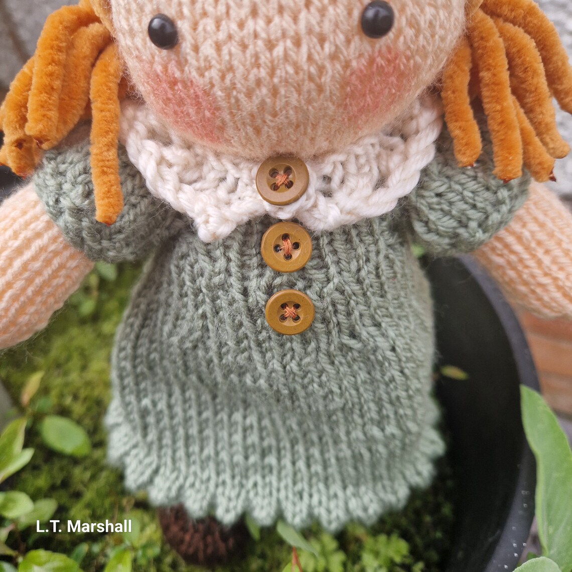 Sweet Basic Dressable Doll Knitting Pattern – Flat‑Knit Doll PDF, Beginner-Friendly