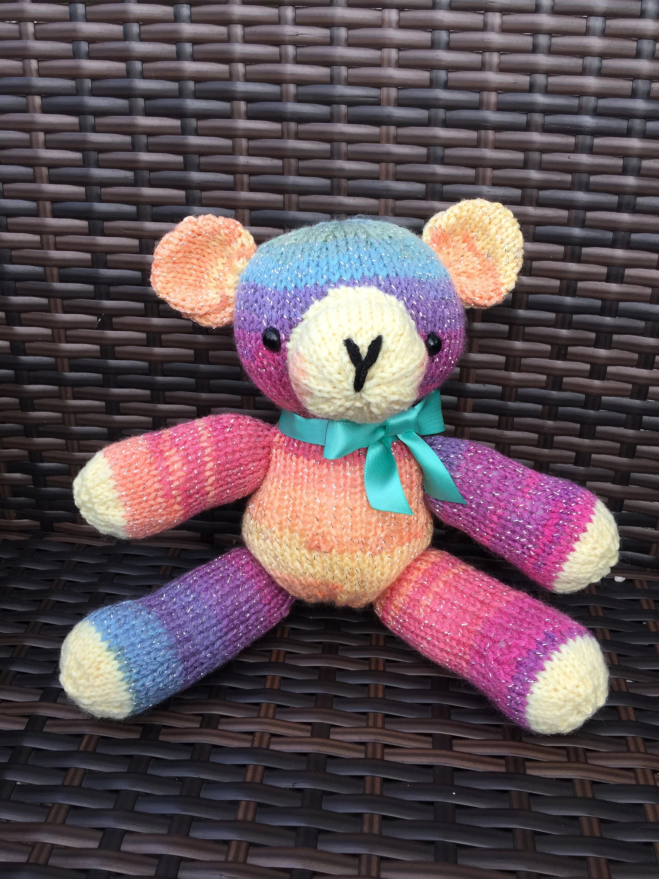 Buddy Bear Knitting Pattern – Flat‑Knit Teddy Bear Toy PDF, Easy Cute Plush
