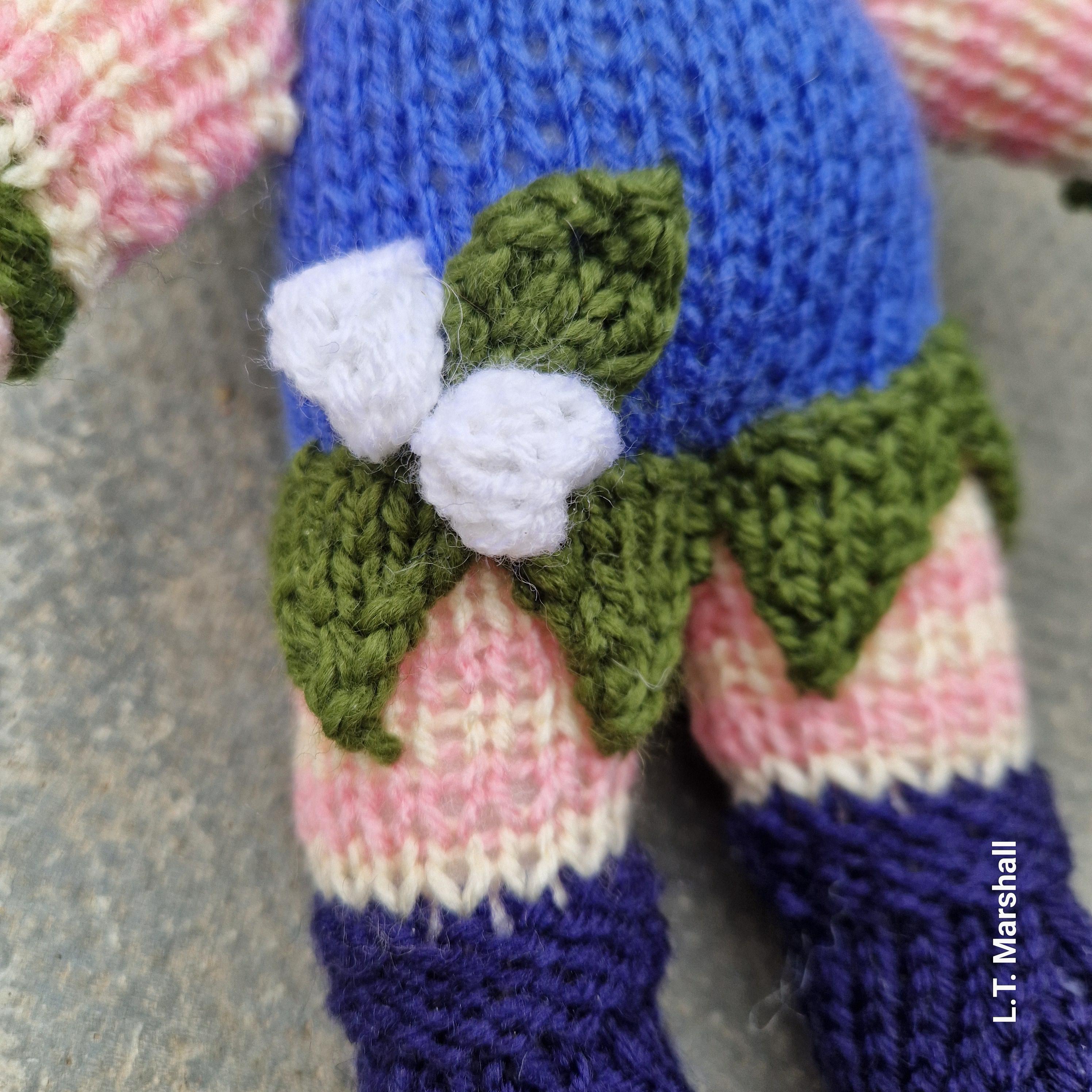 Blueberry Doll Knitting Pattern – Flat-Knit Blueberry Doll PDF, Easy Cute Plush
