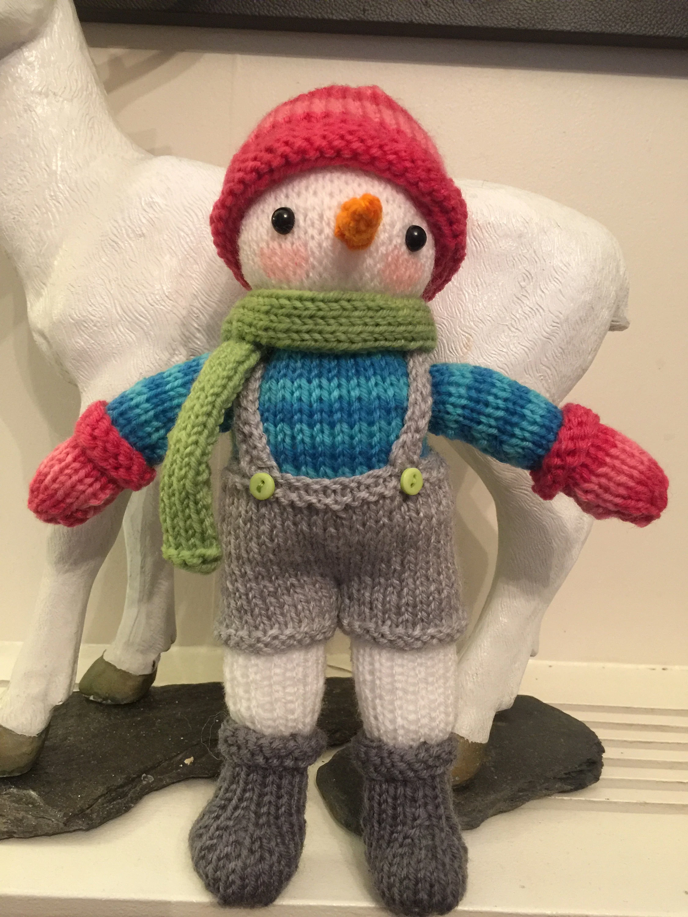 Frosty the Snowman Knitting Pattern – Flat-Knit Snowman Doll PDF, Beginner Friendly