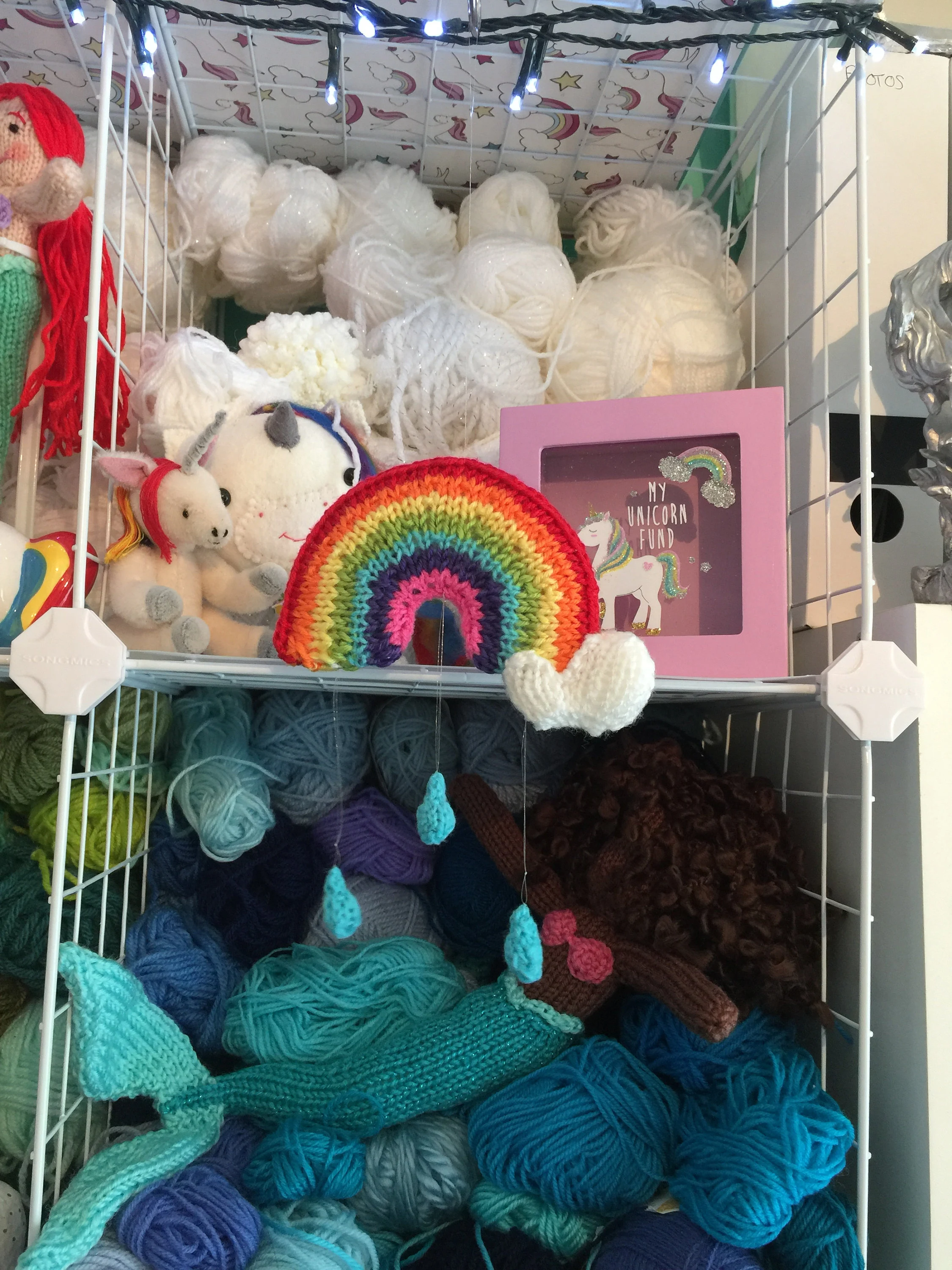 Small Hanging Rainbow Decor Knitting Pattern – Flat-Knit Rainbow Mini PDF, Easy Home Hanging