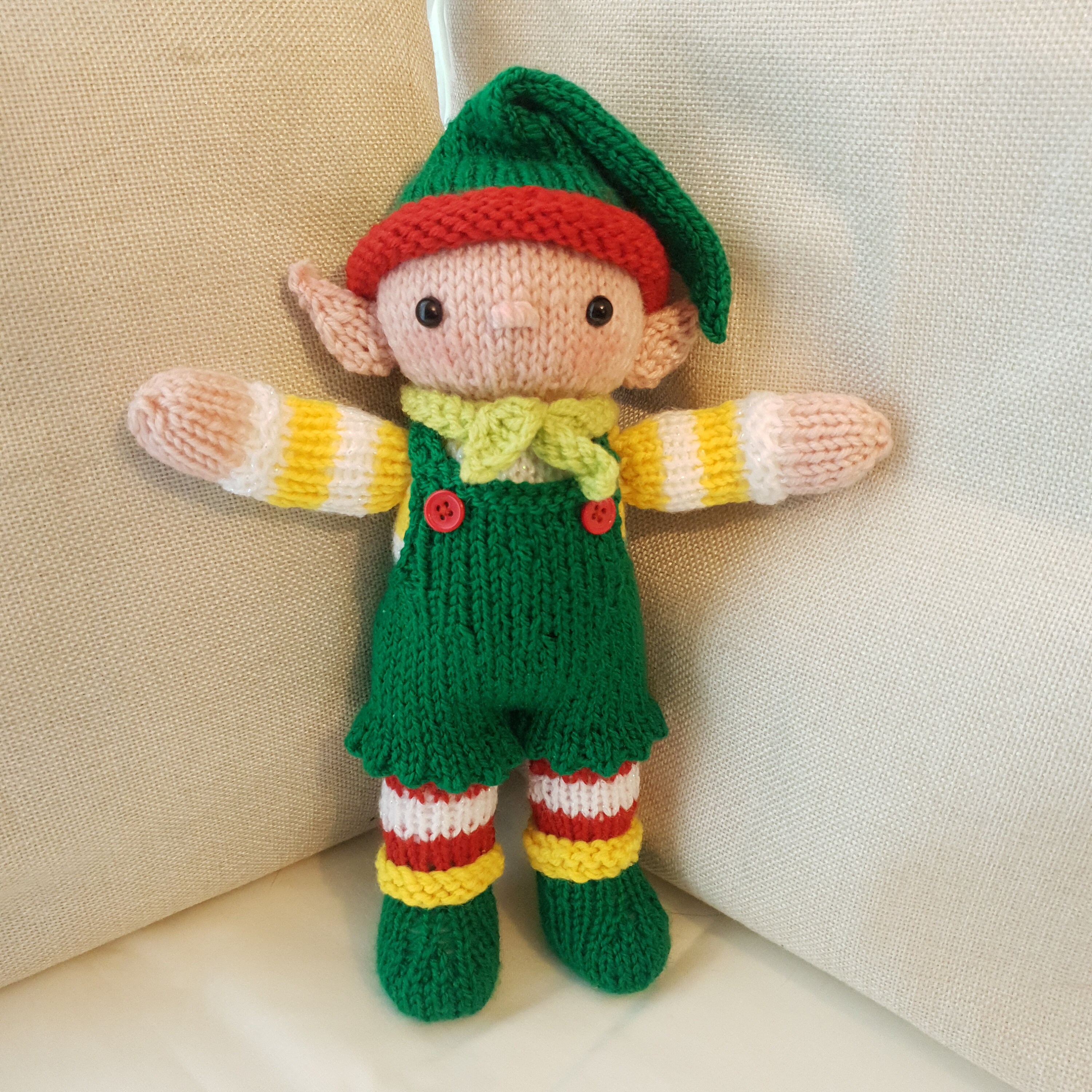 Pickle the Elf Knitting Pattern – Flat-Knit Elf Doll PDF, Beginner Friendly