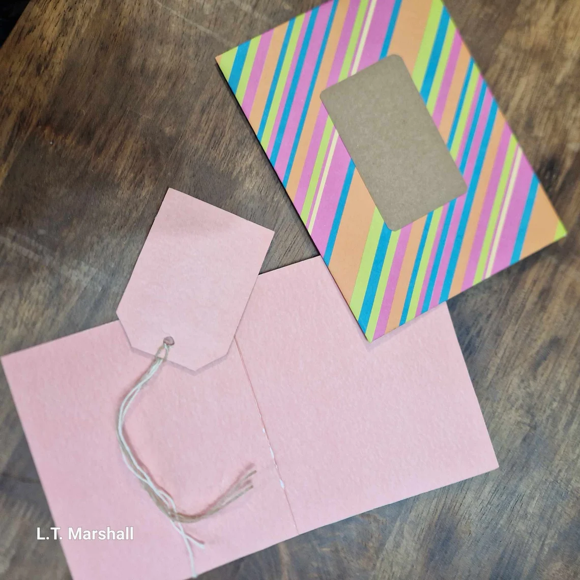 Handmade Mermaid Card & Tag Set | Sweet Mermaid Girl Greeting Card and Gift Tag – Paper & String Bundle