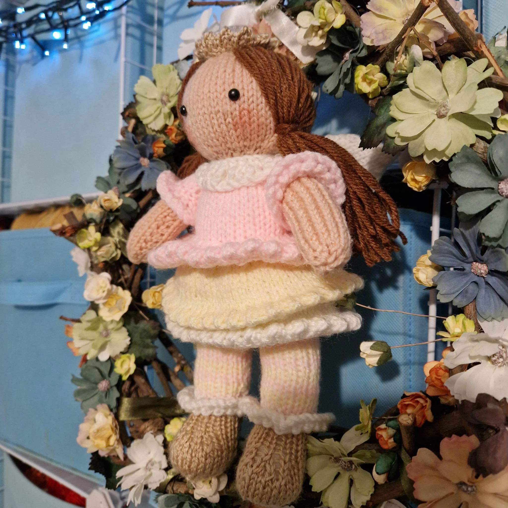 Christmas Fairy Knitting Pattern – Flat-Knit Fairy Doll PDF, Beginner Friendly