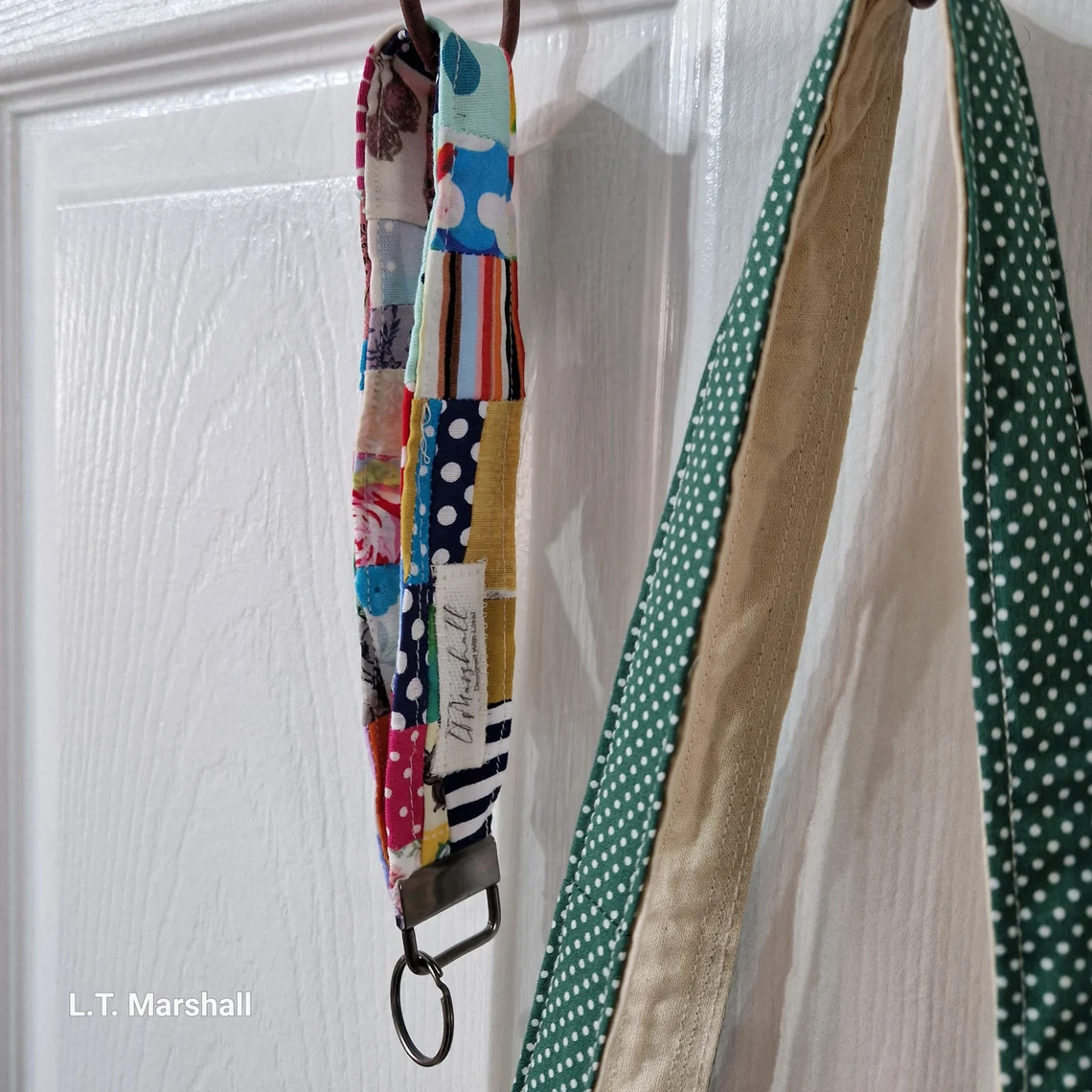 Scrap Patchwork Tote Bag and Matching Wristlet | Upcycled Fabric Tote Set