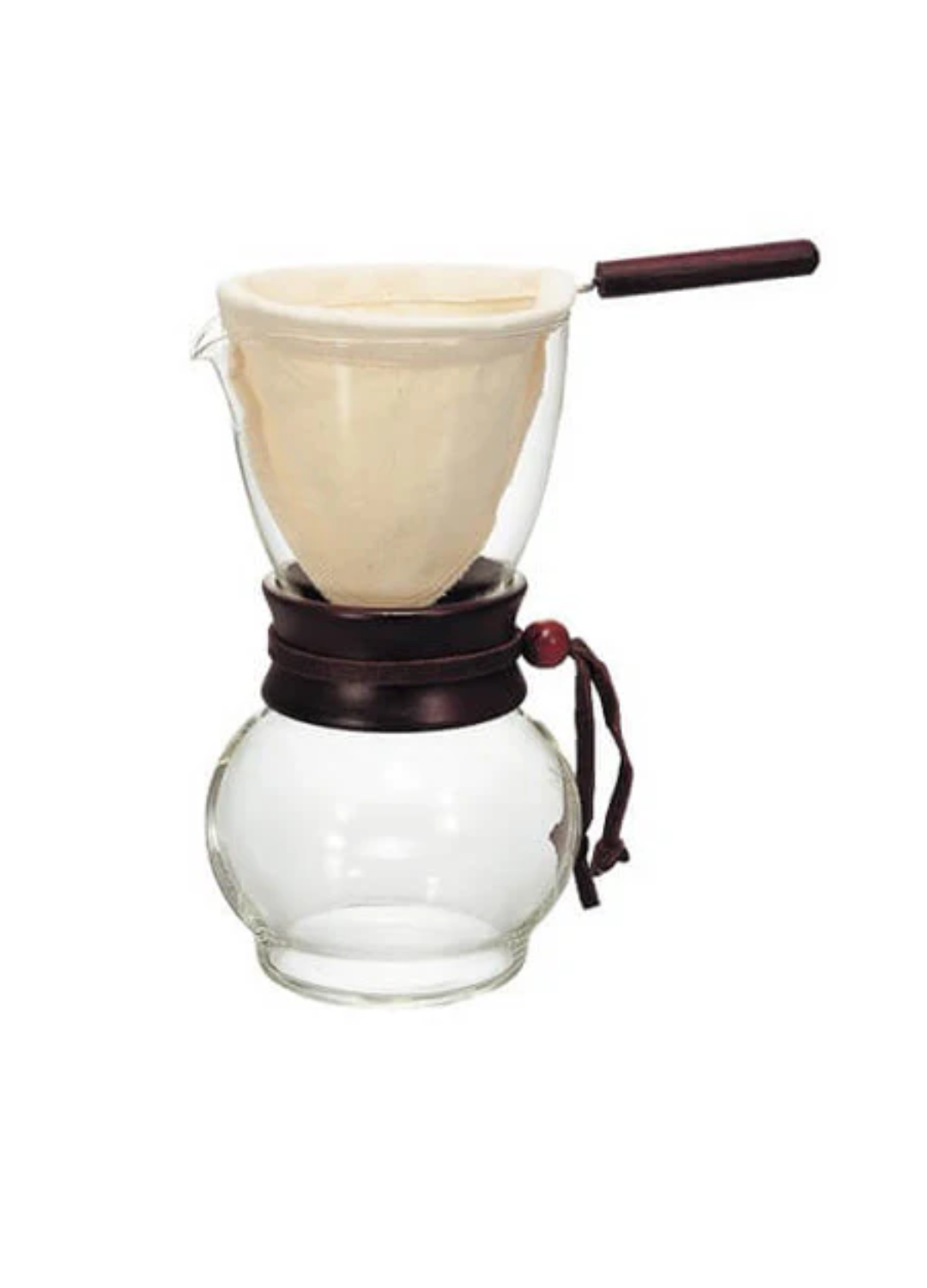 Hario Wood Neck Drip Pot 3 Cup - 480ml, (Glass)