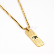 Gold Om Pendant Necklace
