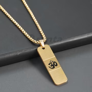 Gold Om Pendant Necklace