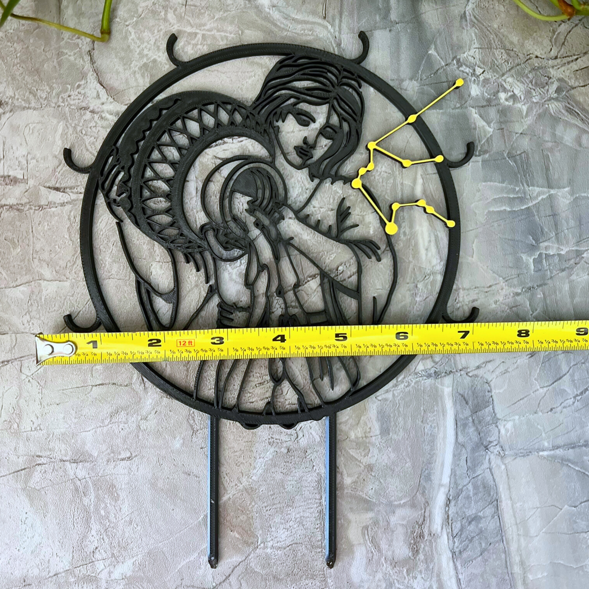 Aquarius Zodiac Sign Indoor Houseplant Trellis, Climbing Plant Support, Birthday Gift, Contemporary Trellis for Hoya, Plant Accessory Stake