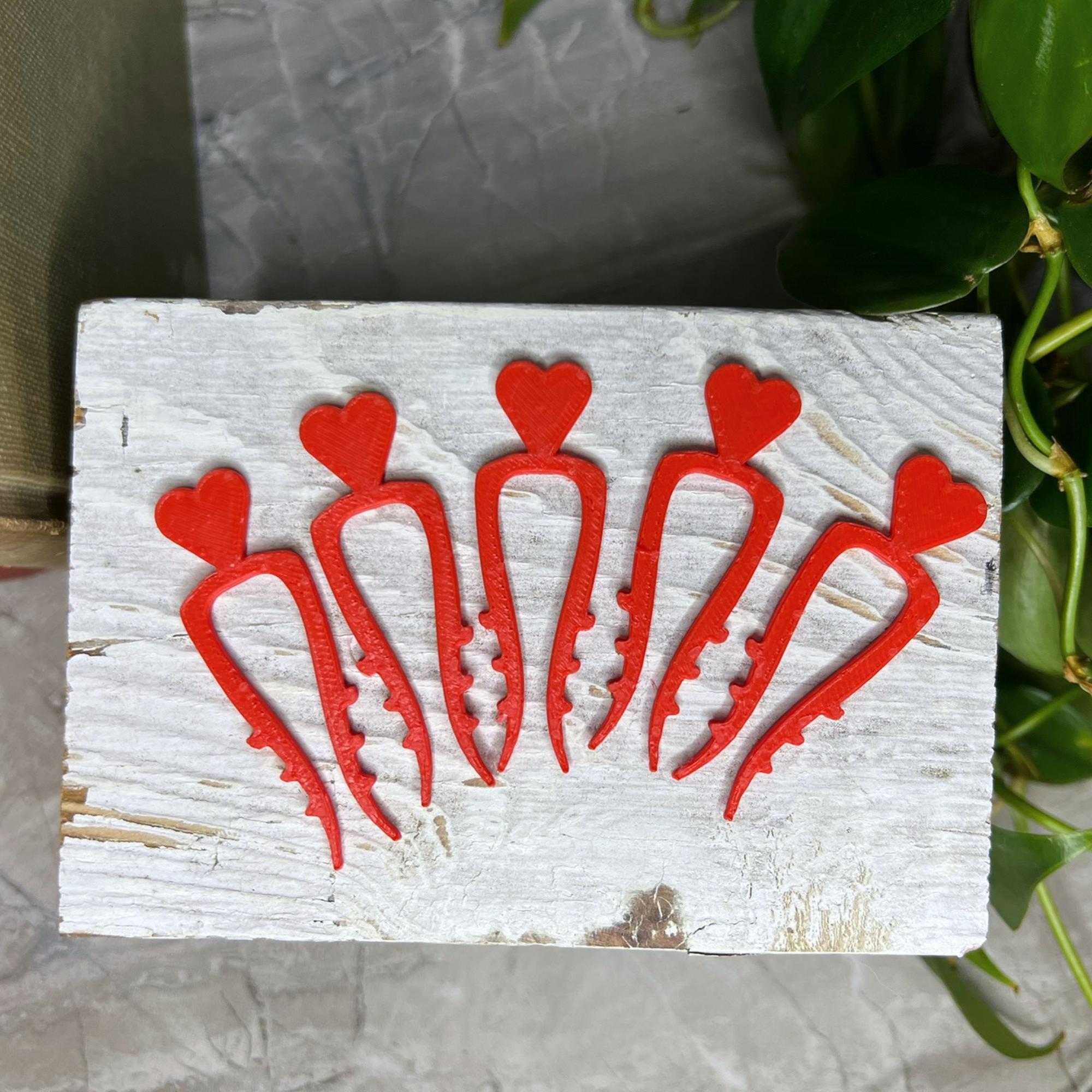 Propagation Pins for Vining Plants, Heart Shaped Plant Stake, Cute Stem Holders for Plant Cuttings, Planting Fork for Securing Plant Stem