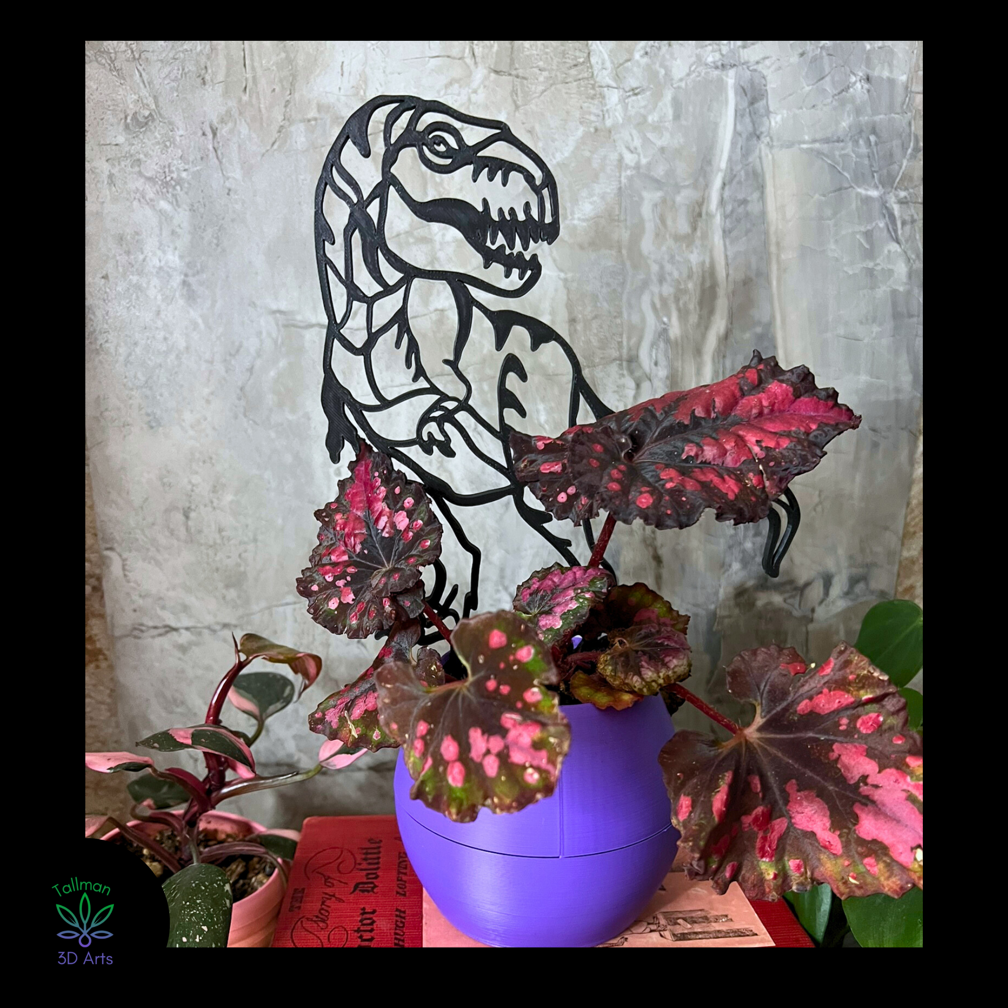 T Rex Plant Trellis for Climbing Plants, Dinosaur Plant Stake for Pothos, Indoor Gardening Gifts for Women, Dinosaur Gifts Home Decor, Dino