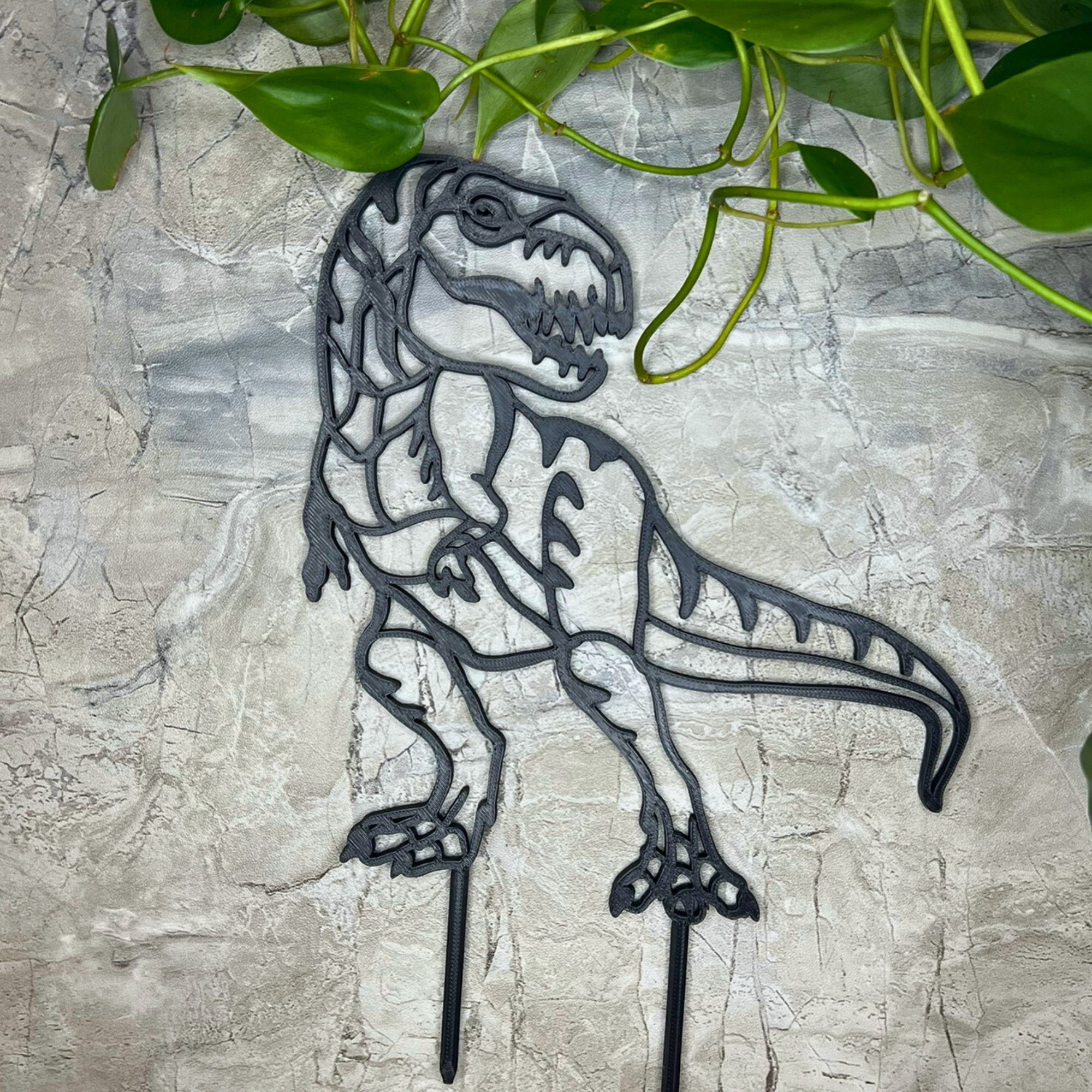 T Rex Plant Trellis for Climbing Plants, Dinosaur Plant Stake for Pothos, Indoor Gardening Gifts for Women, Dinosaur Gifts Home Decor, Dino