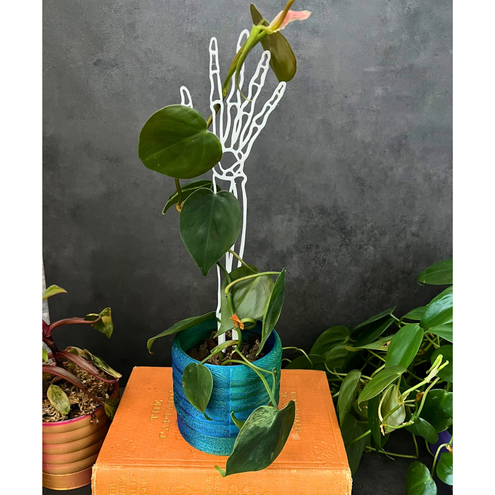 Skeleton Hand Plant Trellis, Spooky Decor for Plant Pots
