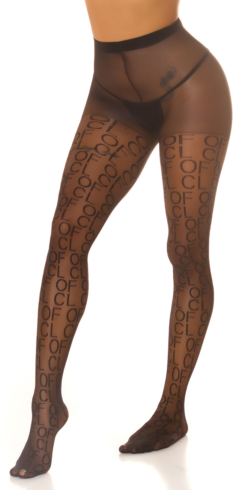 Panty met design van letters.