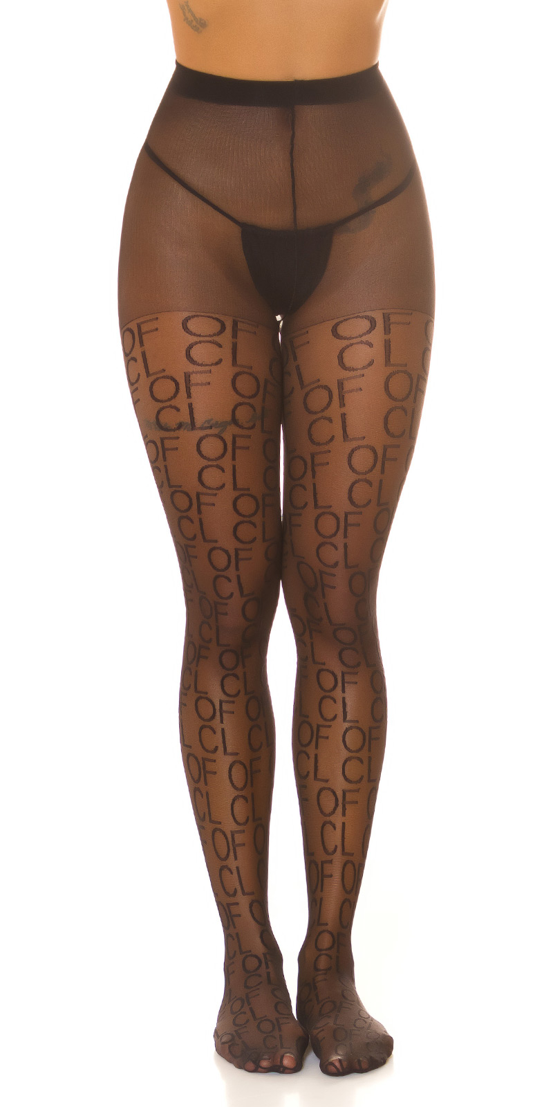 Panty met design van letters.
