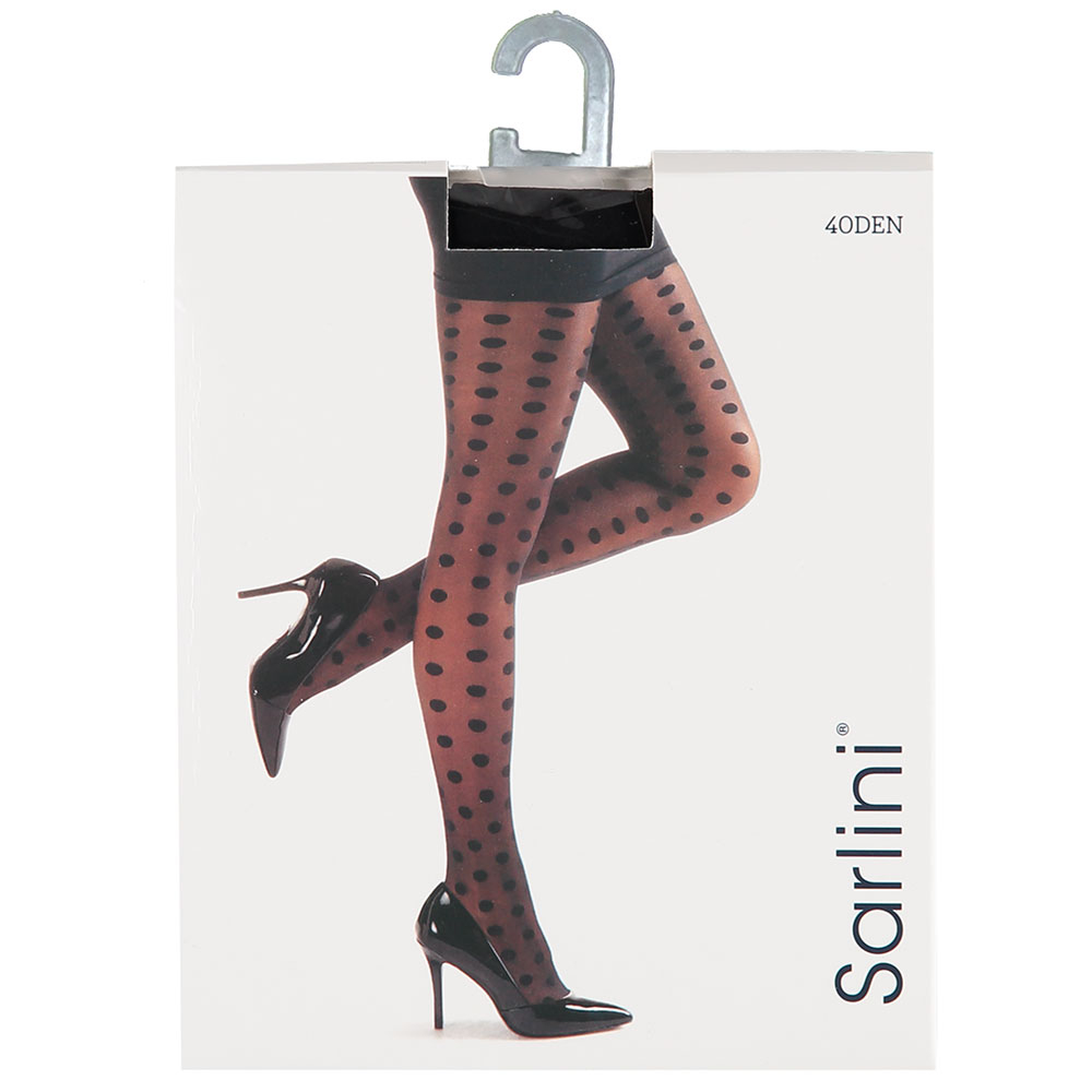 Panty met stippen 40den zwart