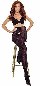 Geruite panty met open kruis