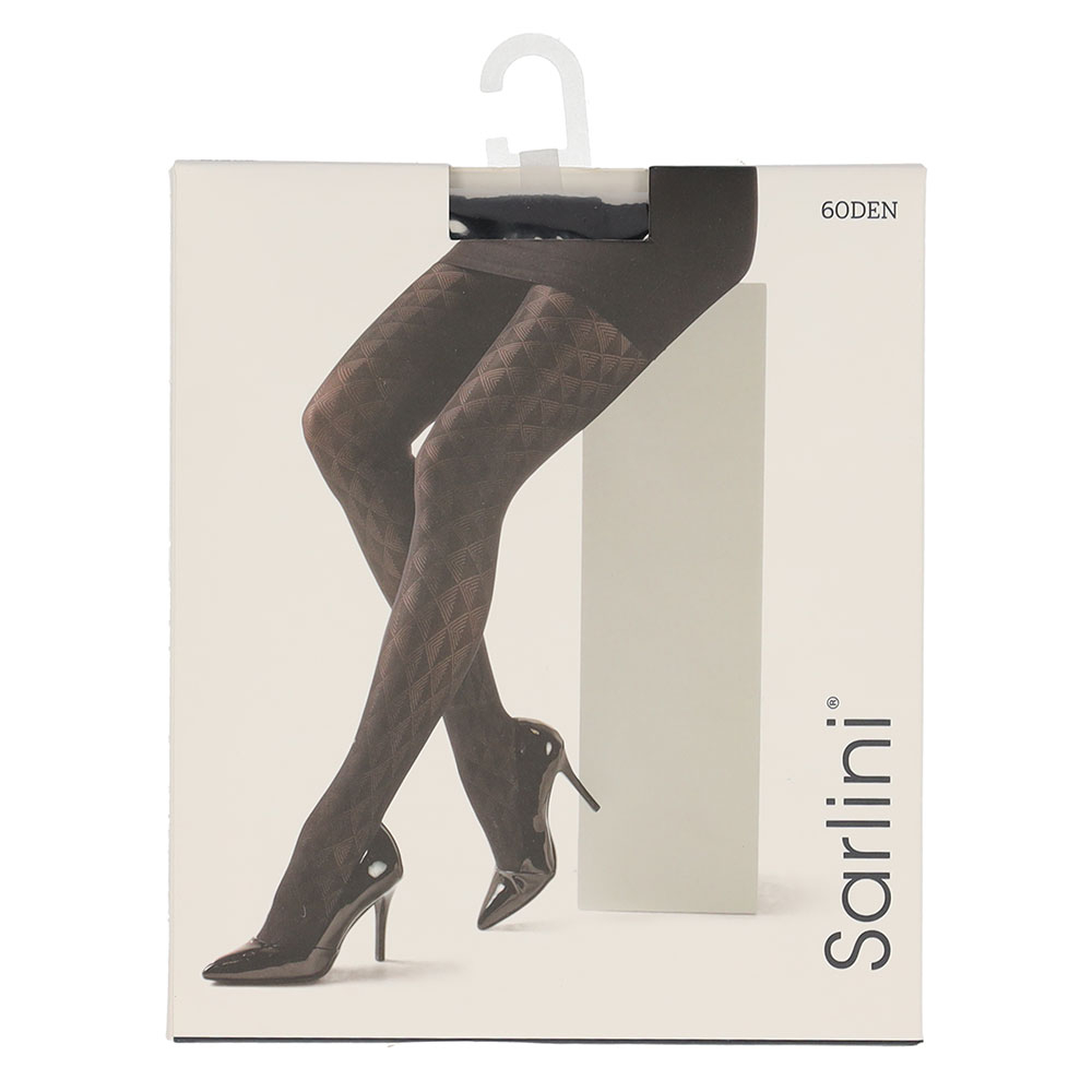 Panty met driehoeken design in zwart 60den