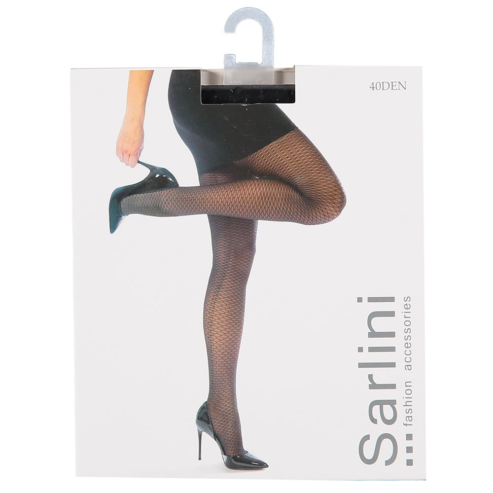 Panty met grafisch desing Zwart/Gold 40den