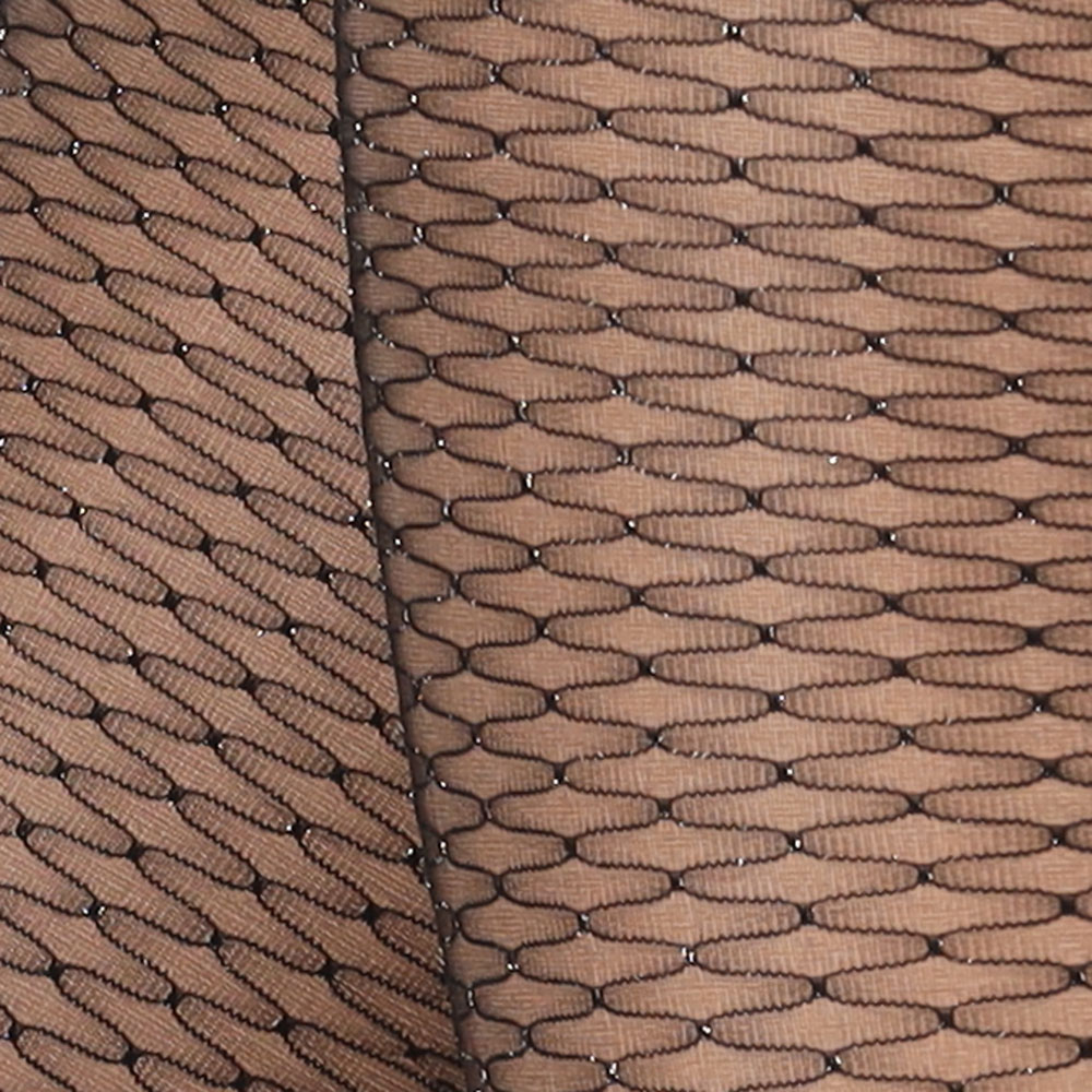 Panty met grafisch design in zwart/zilver 40den