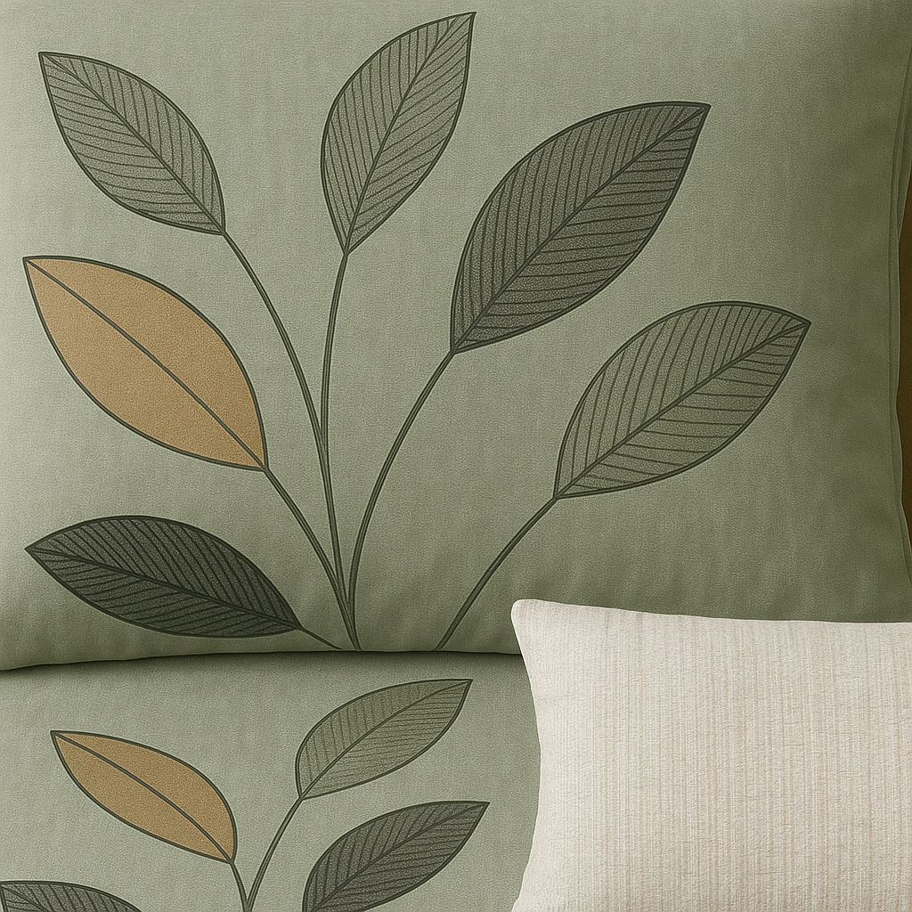 Elegant Leaf Pattern Bedsheet