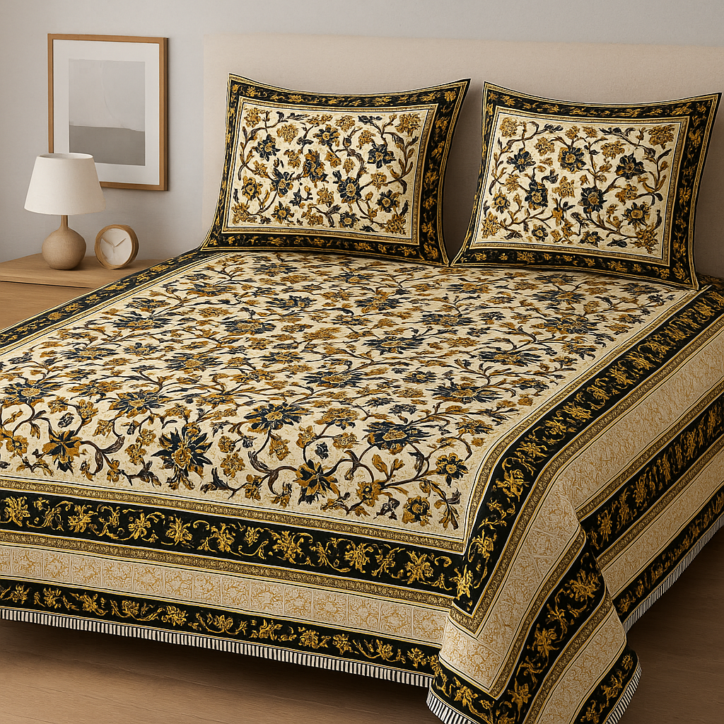 Elegant Floral Bedsheet