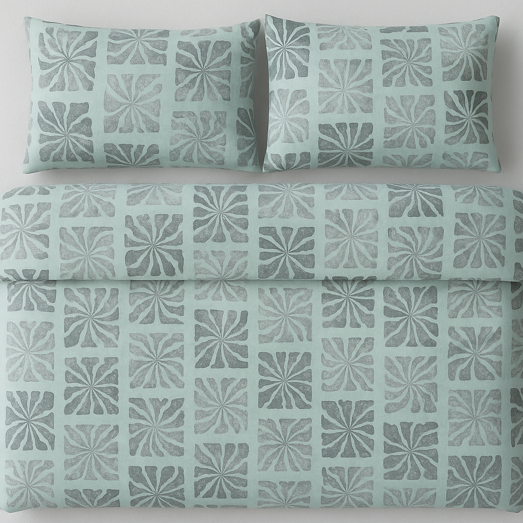 Decorative Green Bedsheet