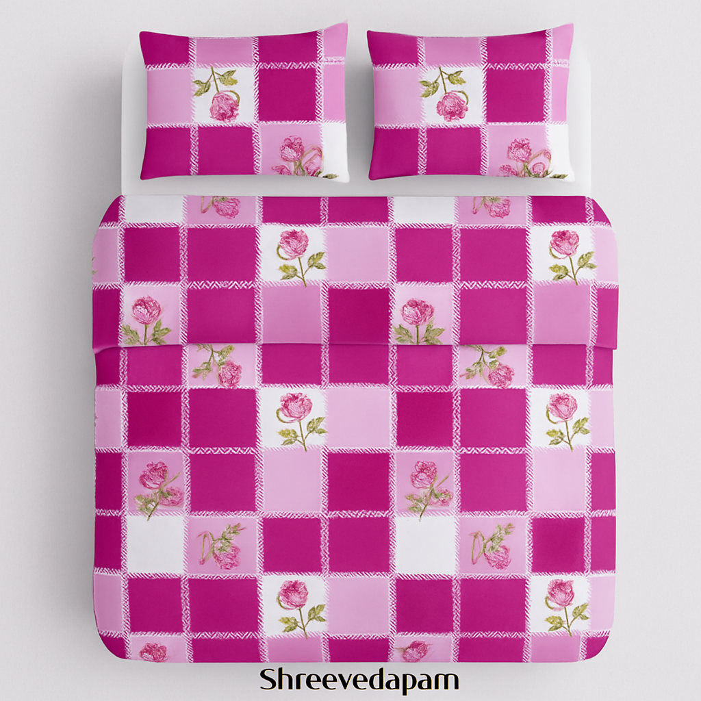 Pink Floral Bedsheet