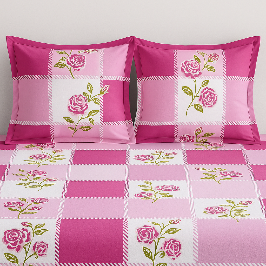 Pink Floral Bedsheet
