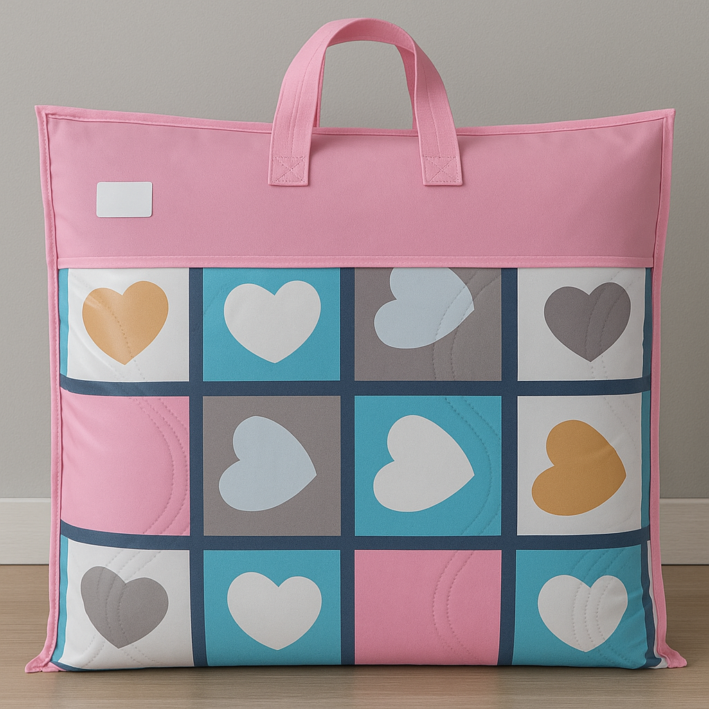Colorful Heart-themed Ultrasonic Double Comforter
