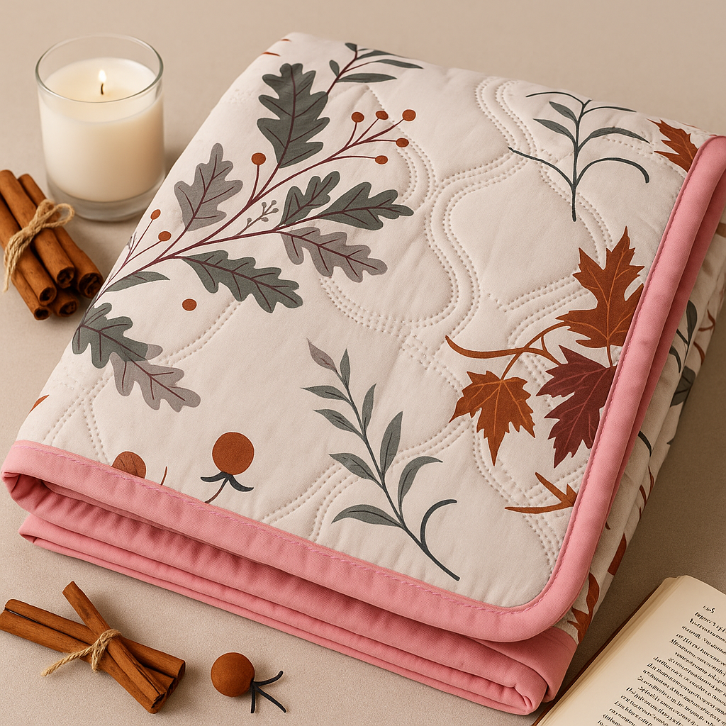Floral Patterned Ultrasonic Double Comforter