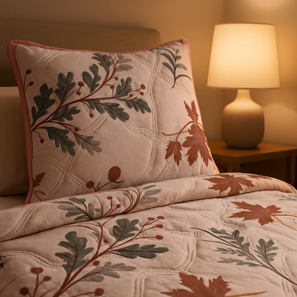 Floral Patterned Ultrasonic Double Comforter
