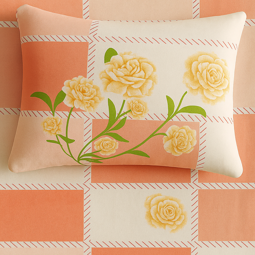 Floral Checkerboard Bedsheet