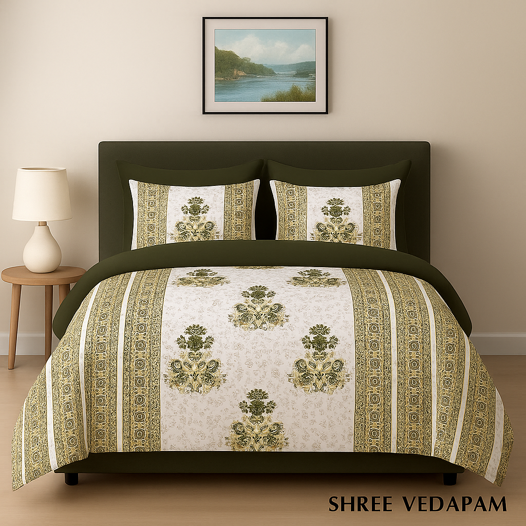 Floral Printed Bedsheet Set