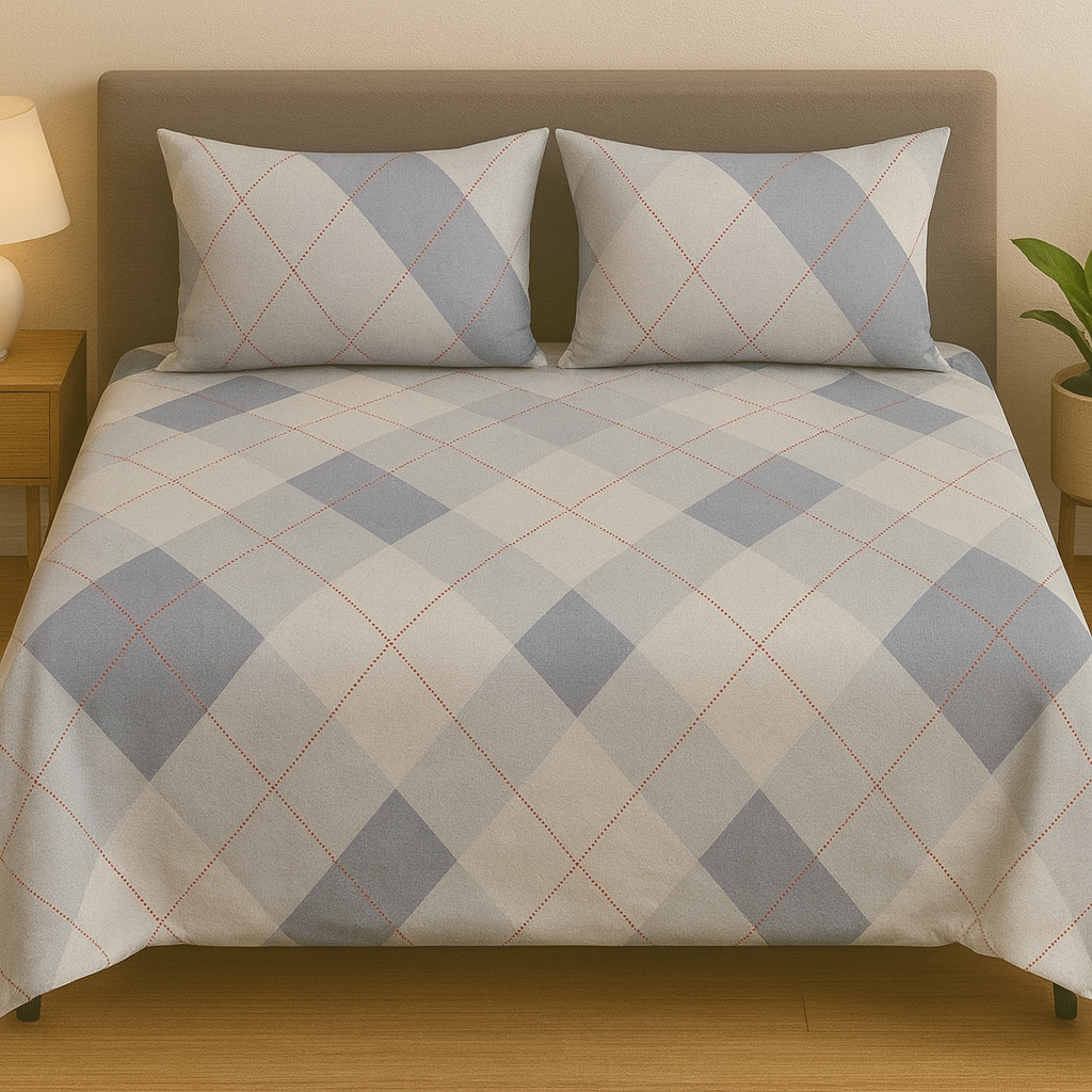 Plaid Patterned Bedsheet