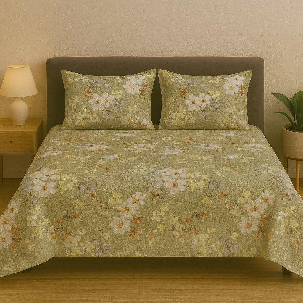 Floral Printed Bedsheet