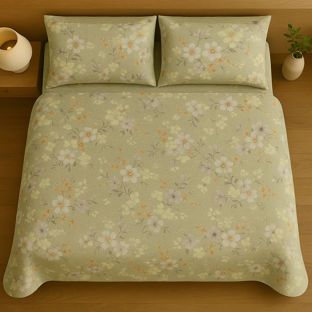 Floral Printed Bedsheet