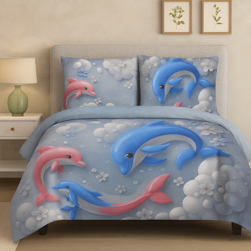 Dolphin Dream 7D Bedsheet