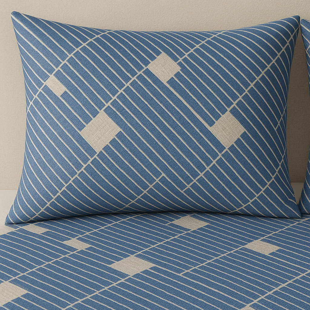 Geometric Blue Bedsheet